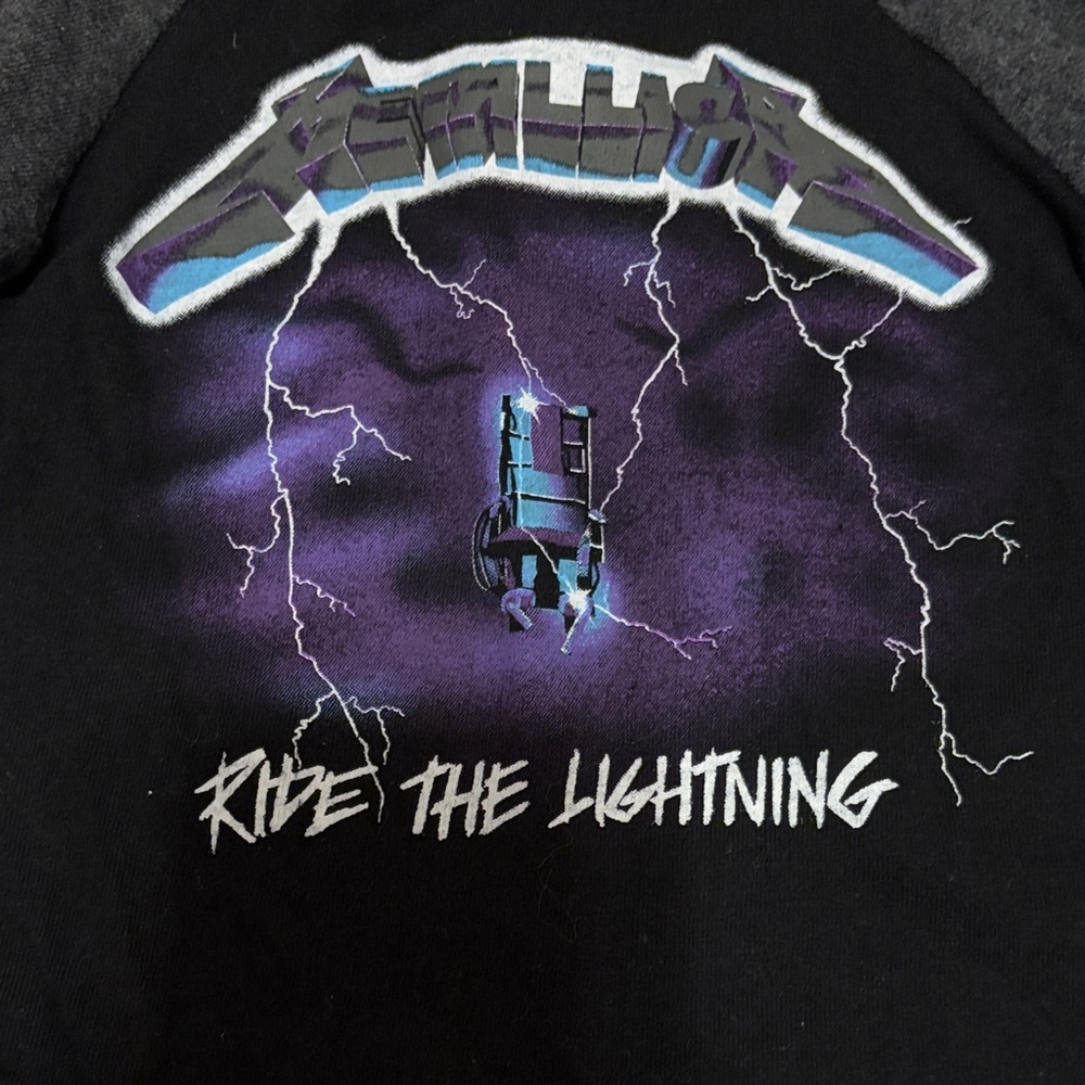 Metallica Kids Long Sleeve Graphic Tee - Black and Purple